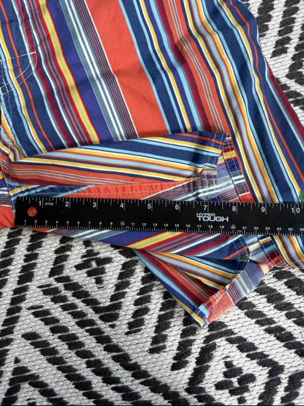 Vtg Polo Ralph Lauren Size M Swim Trunks Board Shorts Multi Colored Stripe Retro
